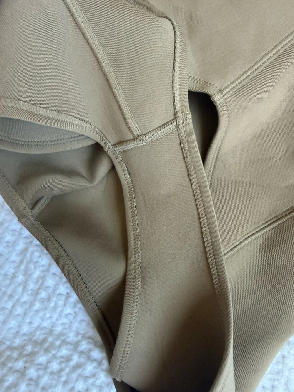Skims Sport Scoop Neck Zip-Front One-Piece Swimsuit Desert Beige size Large